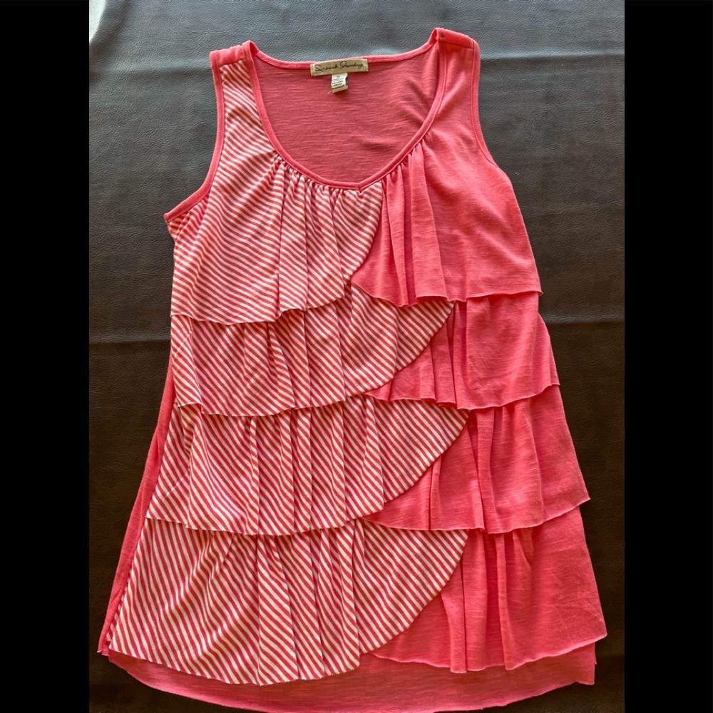 Tank top with ruffles